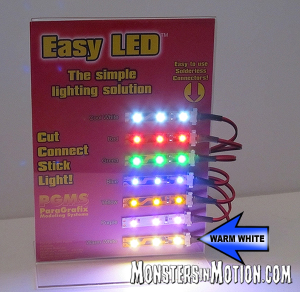 Easy LED Lights 12 Inches (30cm) 18 Lights in WARM WHITE - Click Image to Close