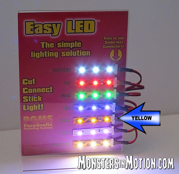 Easy LED Lights 12 Inches (30cm) 18 Lights in YELLOW - Click Image to Close