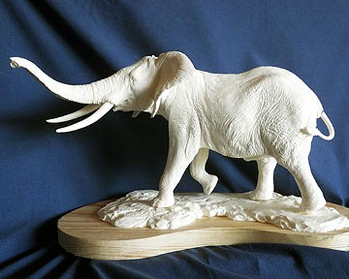 African Elephant 1/20 Scale Resin Model Kit - Click Image to Close