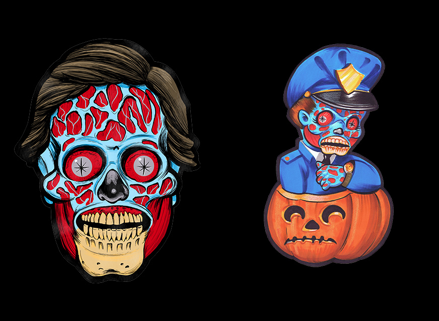 They Live John Carpenter Classic Halloween Wall Decor Set Series 1 - Click Image to Close