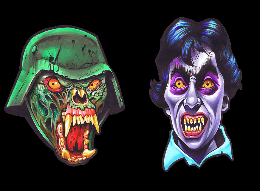 American Werewolf In London Classic Halloween Wall Decor Set Series 1 - Click Image to Close