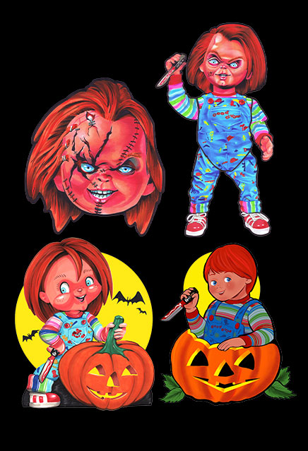 Child's Play Chucky Classic Halloween Wall Decor Set Series 1 - Click Image to Close