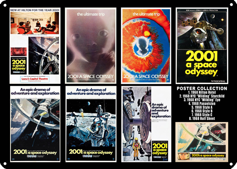 2001: A Space Odyssey Poster Collection 1968 Movie 10" x 14" Metal Sign (CLEAN VERSION) - Click Image to Close