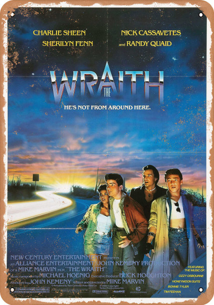 Wraith 1986 Movie Poster 10" X 14" Metal Sign - Click Image to Close