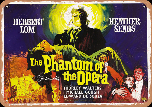 Phantom of the Opera 1962 10" X 14" Metal Sign #3 - Click Image to Close