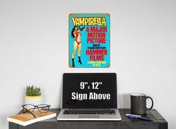 Vampirella 1976 Movie Poster Metal Sign 9" x 12" - Click Image to Close