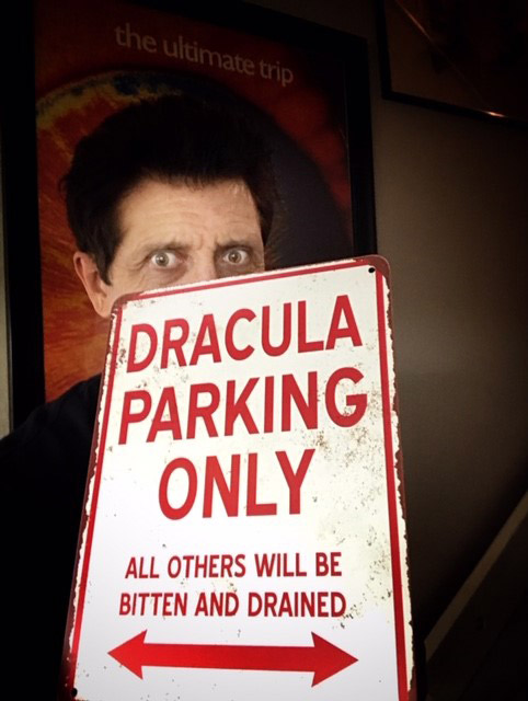 Dracula Parking Only Metal Sign 9" x 12" - Click Image to Close