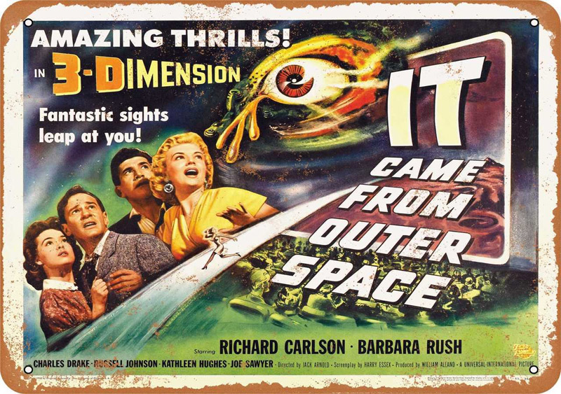 It Came From Outer Space 1953 Movie Metal Sign 9" x 12" - Click Image to Close