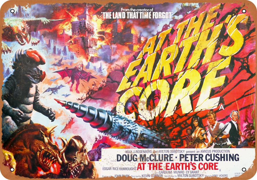 At The Earth's Core 1976 10" x 14" Metal Sign - Click Image to Close