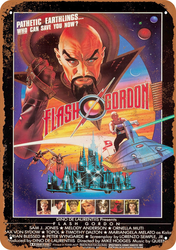 Flash Gordon 1980 #2 Movie Poster 10" x 14" Metal Sign - Click Image to Close