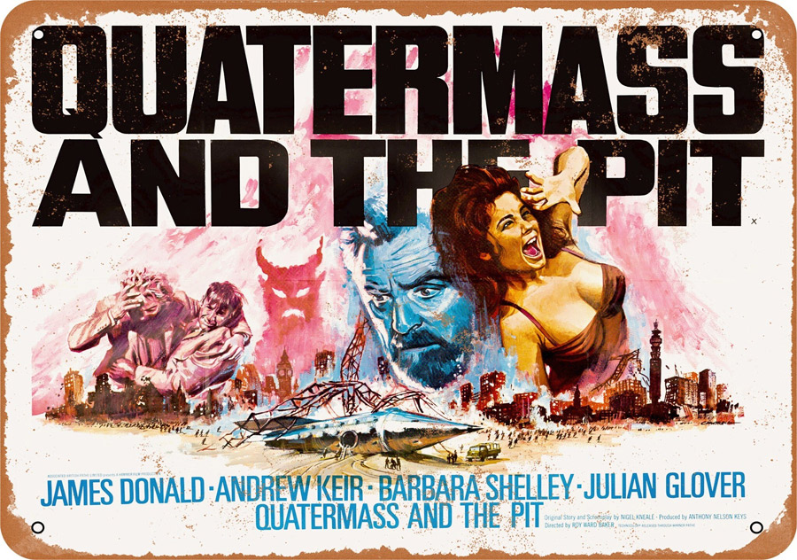 Quatermass and the Pit 1967 10" x 14" Metal Sign - Click Image to Close