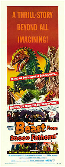 Beast from 20,000 Fathoms 1953 Insert Card Poster - Click Image to Close