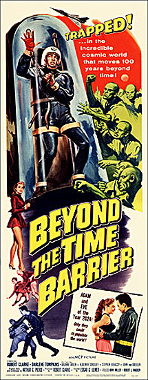 Beyond the Time Barrier 1960 Insert Card Poster Reproduction - Click Image to Close