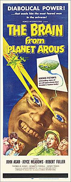 Brain from Planet Arous 1957 Insert Card Poster Reproduction - Click Image to Close