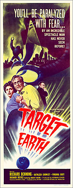 Target Earth 1954 Insert Card Poster Reproduction - Click Image to Close