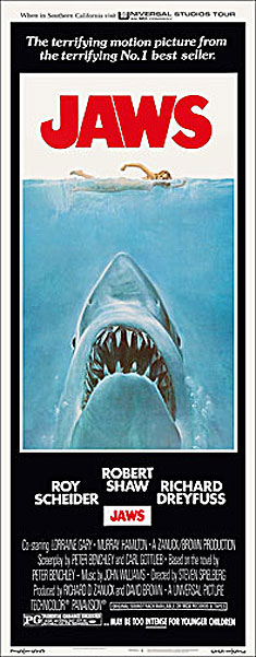 Jaws 1975 Insert Card Poster Reproduction - Click Image to Close