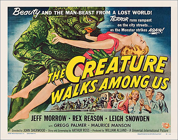 Creature Walks Amoung Us 1956 Style "B" Half Sheet Poster Reproduction - Click Image to Close