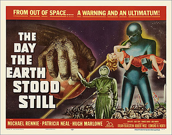 Day The Earth Stood Still 1951 Half Sheet Poster Reproduction - Click Image to Close