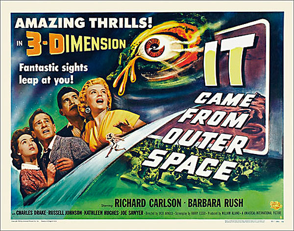 IT Came from Outer Space 1953 Style "B" Half Sheet Poster Reproduction - Click Image to Close