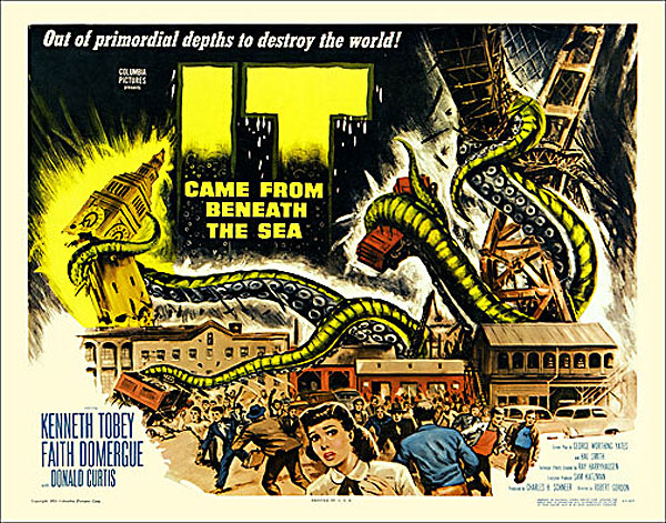 IT Came from Beneath the Sea 1955 Half Sheet Poster - Click Image to Close