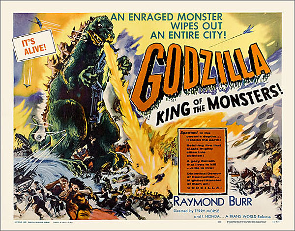 Godzilla 1954 Style "A" Half Sheet Poster Reproduction - Click Image to Close
