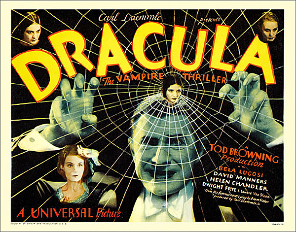 Dracula 1931 Half Sheet Poster Reproduction Bela Lugosi - Click Image to Close