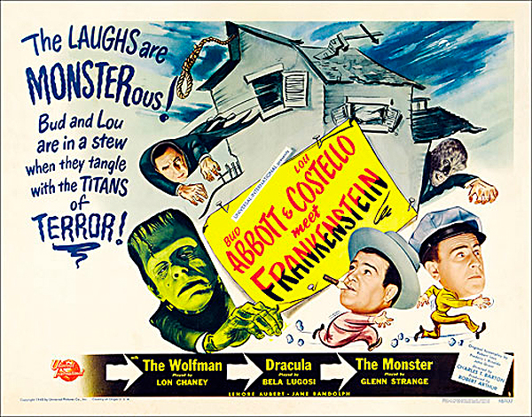 Abbott & Costello Meet Frankenstein 1948 Half Sheet Poster Reproduction - Click Image to Close