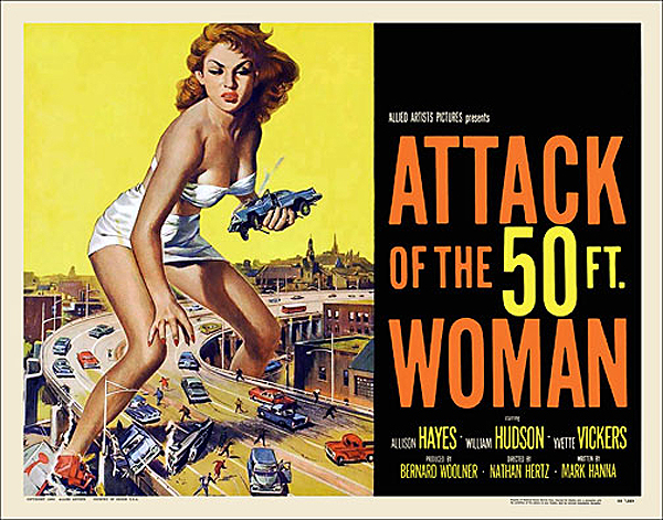 Attack of the 50ft Woman 1958 Half Sheet Poster Reproduction - Click Image to Close