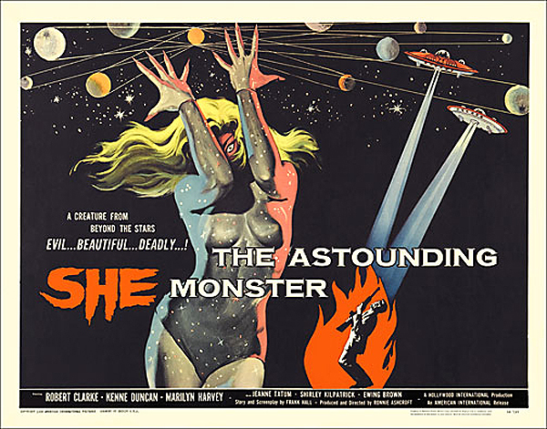 Astounding She Monster 1957 Half Sheet Poster Reproduction - Click Image to Close