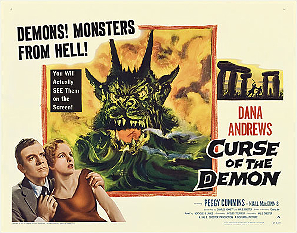 Curse of the Demon 1957 Style "A" Half Sheet Poster Reproduction - Click Image to Close