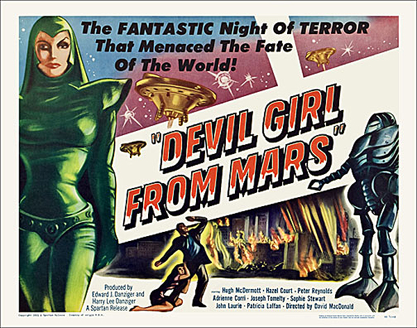 Devil Girl from Mars 1955 Half Sheet Poster Reproduction - Click Image to Close
