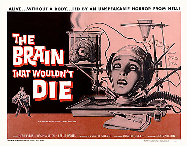 Brain That Wouldn't Die 1962 Half Sheet Poster Reproduction - Click Image to Close