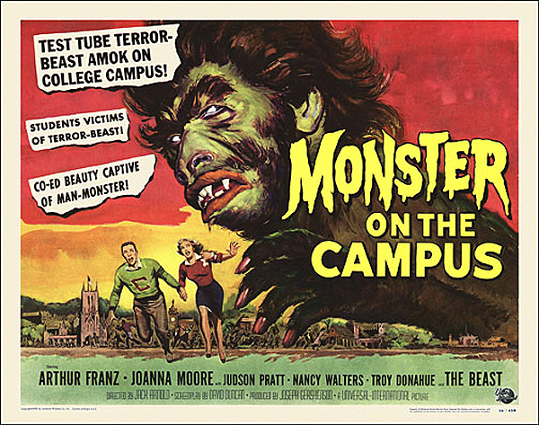 Monster on the Campus 1958 Half Sheet Poster Reproduction - Click Image to Close