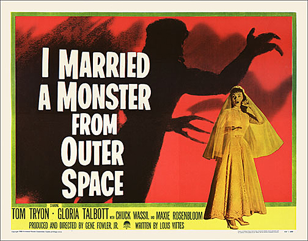 I Married A Monster Frome Outer Space 1957 Half Sheet Poster Reproduction - Click Image to Close