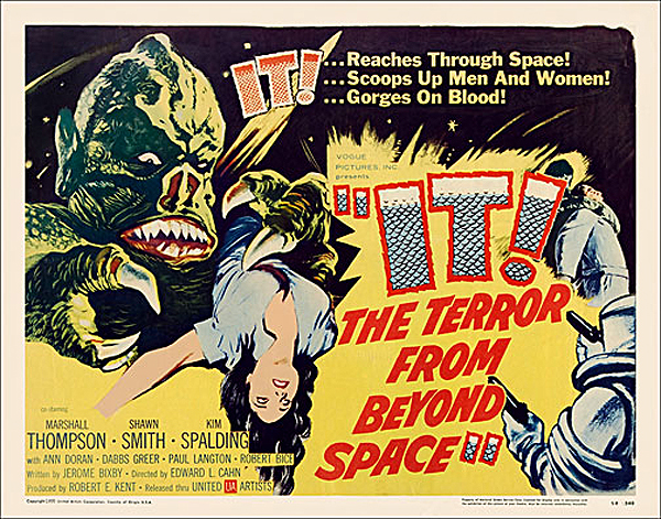 IT The Terror From Beyond Space 1958 Half Sheet Poster Reproduction - Click Image to Close