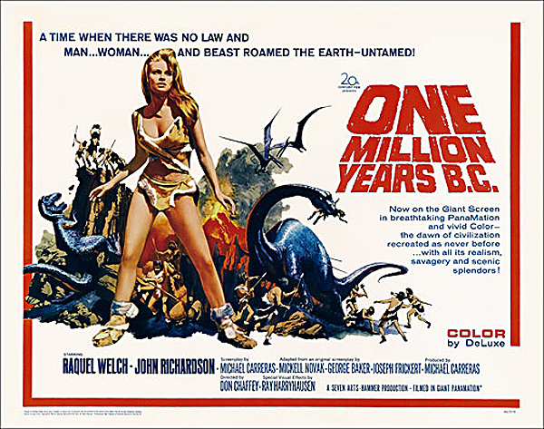 One Million Years B.C. 1966 Half Sheet Poster Reproduction - Click Image to Close