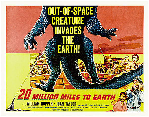 20 Million Miles to Earth 1957 Half Sheet Poster - Click Image to Close