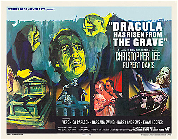 Dracula Has Risen From The Grave 1968 Half Sheet Poster Reproduction - Click Image to Close