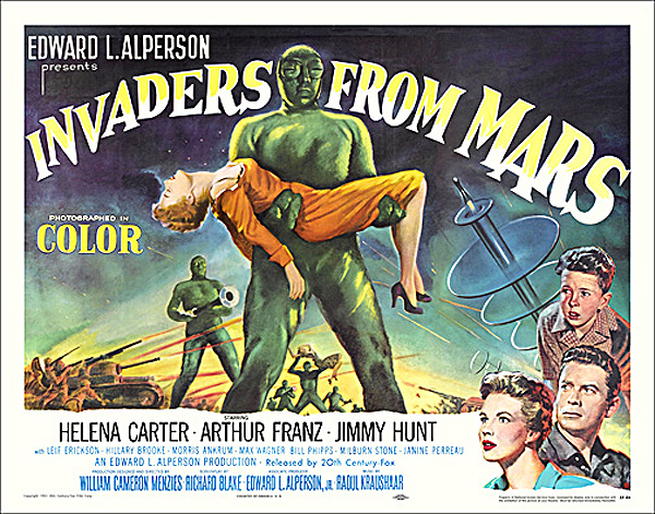 Invaders from Mars 1953 Half Sheet Poster Reproduction - Click Image to Close