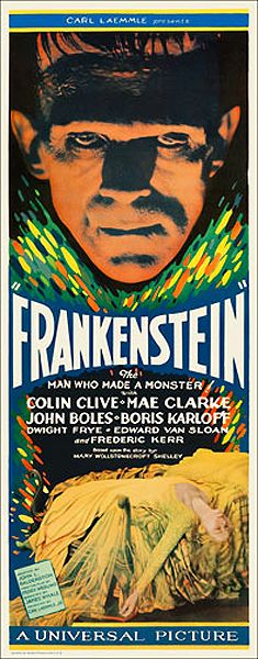 Frankenstein 1931 Insert Card Poster Reproduction - Click Image to Close