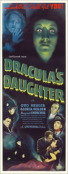 Dracula's Daughter 1936 Insert Card Poster Reproduction - Click Image to Close