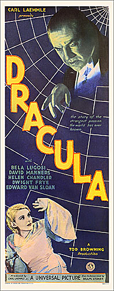 Dracula 1931 Insert Card Poster Reproduction Bela Lugosi - Click Image to Close