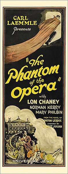 Phantom of the Opera 1925 Insert Card Poster Reproduction - Click Image to Close