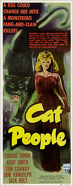 Cat People 1942 Insert Card Poster Reproduction Val Lewton - Click Image to Close