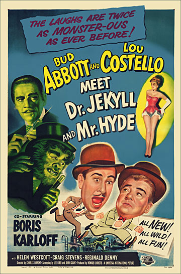 Abbott and Costello Meet Dr. Jekyll and Mr. Hyde 1953 One Sheet Poster Reproduction - Click Image to Close