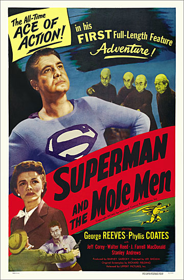 Superman and the Mole Men 1951 One Sheet Poster Reproduction - Click Image to Close