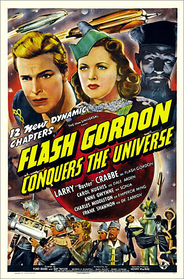 Flash Gordon Conquers The Universe 1940 One Sheet Poster Reproduction - Click Image to Close