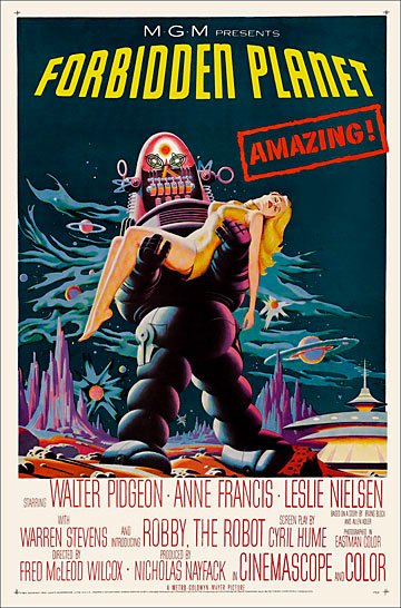 Forbidden Planet 1956 One Sheet Poster Reproduction - Click Image to Close