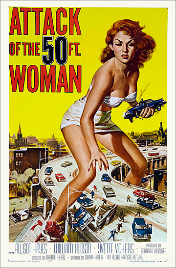 Attack Of The 50FT Woman 1958 One Sheet Poster Reproduction - Click Image to Close