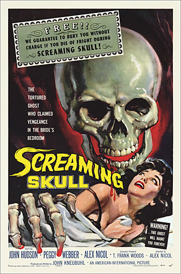 Screaming Skull 1958 One Sheet Poster Reproduction - Click Image to Close